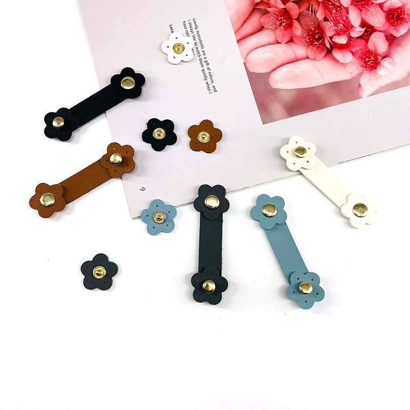 Haomeng оборудование оптовая продажа багажа аксессуары плечевой ремень соединительный кожаный аксессуар diy сумка специальная маленькая цветочная кожаная пряжка