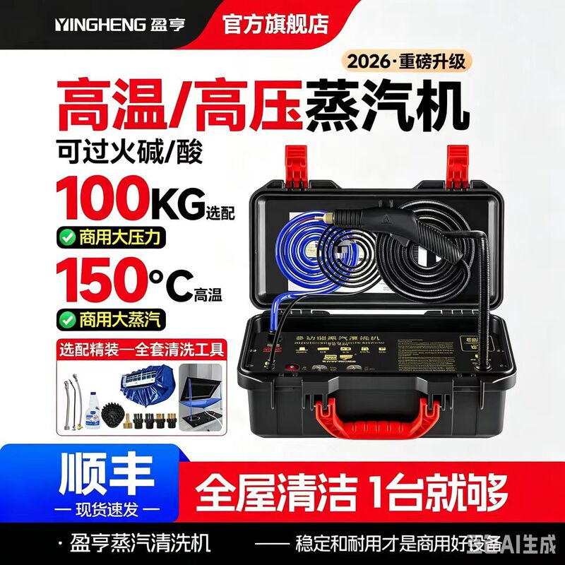 Yingheng Household Steam Cleaner - High-Temperature, High-Pressure Professional Cleaning for Home Appliances, Air Conditioners, Range Hoods, and Water Heaters Yingheng Household Steam Cleaner - High-Temperature, High-Pressure Professional Cleaning for Home Appliances, Air Conditioners, Range Hoods, and Water Heaters