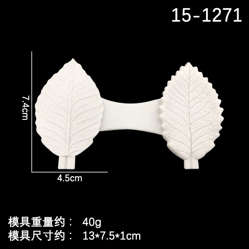 Hojas artificiales de silicona molde arcilla suave cerámica herramienta pastel postre fondant chocolate decoración Accesorios