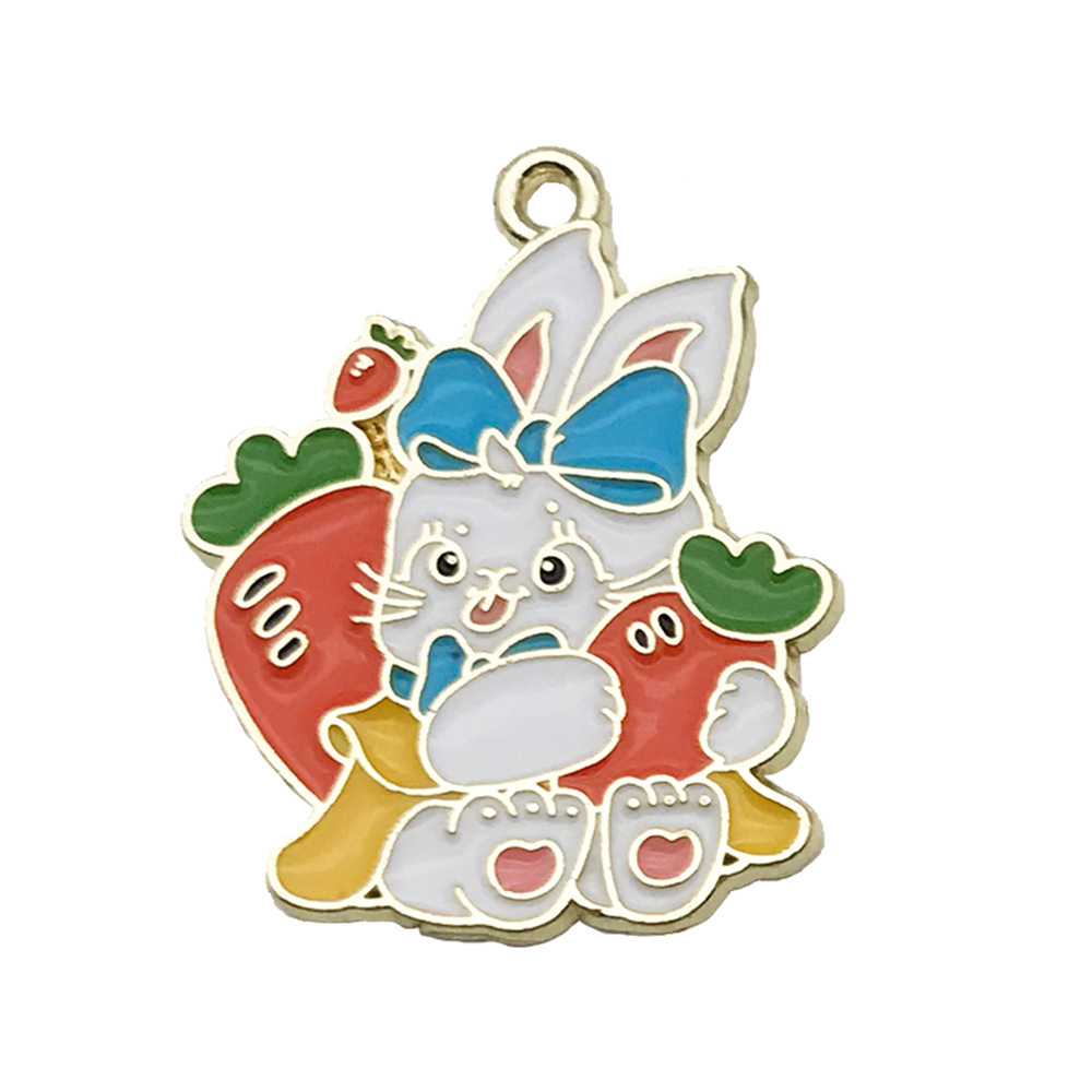 Conejo de huevo de Pascua transfronterizo Acción de gracias hoja de arce calabaza accesorios de bricolaje creativo llavero colgante pequeño