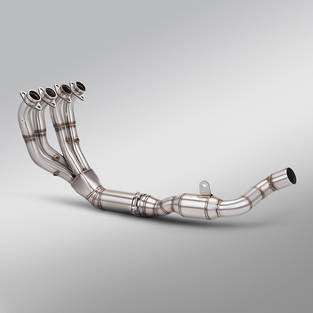 Suitable for modification of the Qianjiang Sai 800RS motorcycle. Stainless steel split front exhaust pipe connects to the original rear section