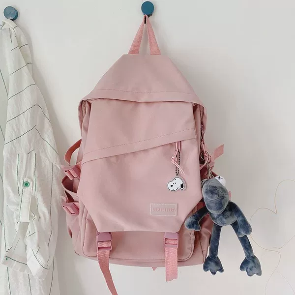 Pink +gray big -eye frog +puppy dog hanging chain