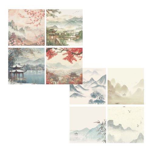 Student Large-Sized Colorful Traditional Chinese Style Creative Mistake Note Sticker - Can Be Torn and Replaced Memo Sticky Note