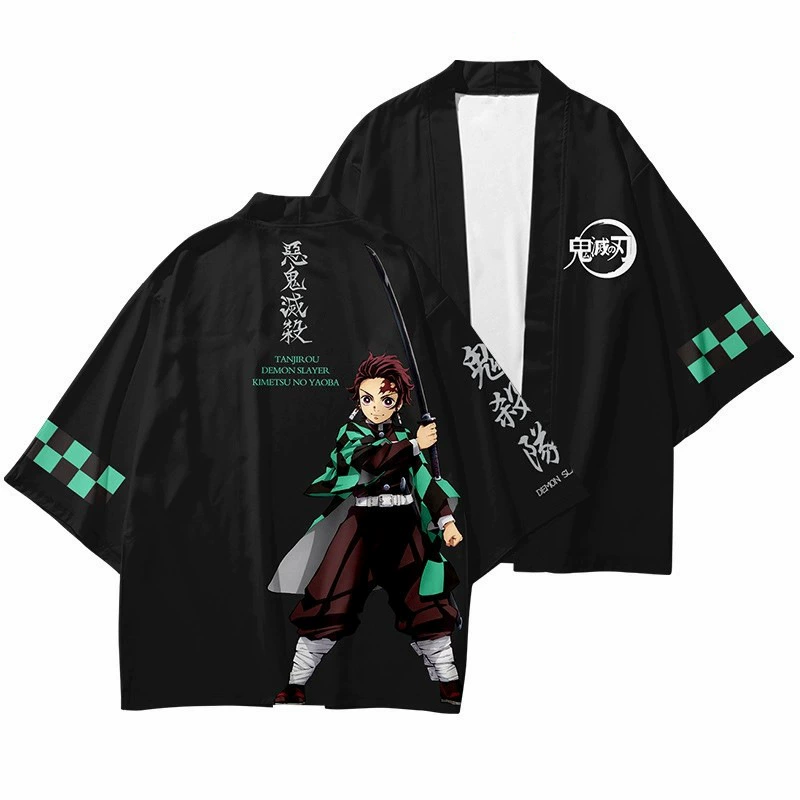 Первые часы аниме Ghost Destroy Digital Printing Covered Cloak Cloak Kimono Weaving
