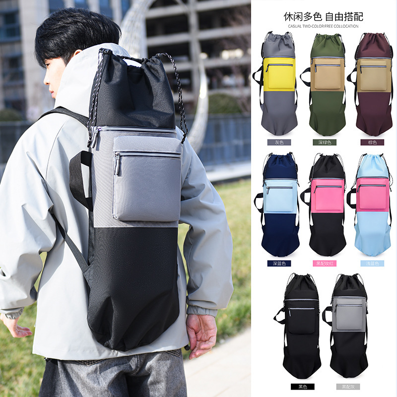 Cross-Border Outdoor Sports Backpack, Yoga Mat, Folding Chair, Long Storage Bag, Waterproof and Wear-Resistant Skateboard Backpack