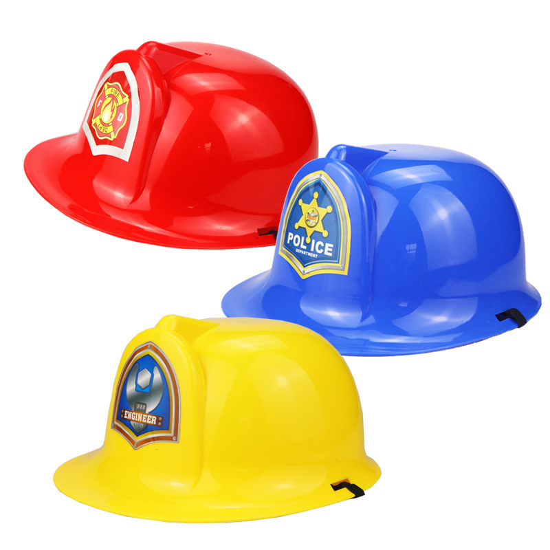 Children's Kindergarten Costume Show Props Fireman's Hat Engineer's Hat Police Safety Hat Helmet Children's Kindergarten Costume Show Props Fireman's Hat Engineer's Hat Police Safety Hat Helmet