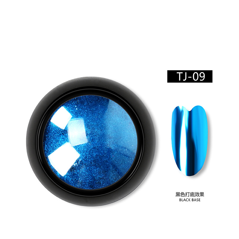 TikTok popular Hada de la harina espejo de color sólido galvanoplastia espejo mágico polvo brillo de uñas en polvo