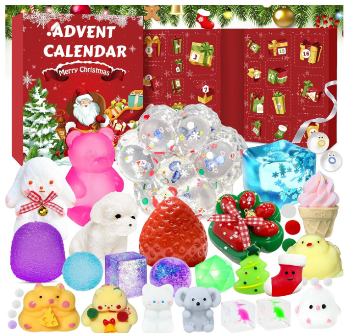 Caja Sorpresa de Bloques de Construcción de Navidad de Plástico Antiestrés, Ensamblable para Regalos de Navidad image 8