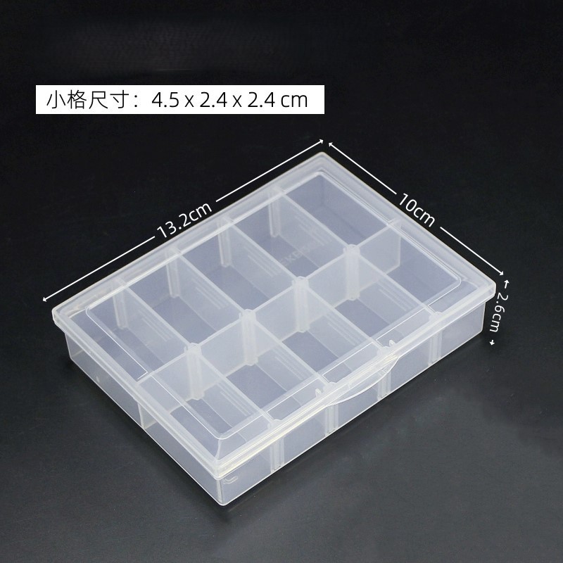 tornillo herramienta de piezas de hardware transparente pp caja divisoria caja de piezas electrónicas de plástico directo fábrica