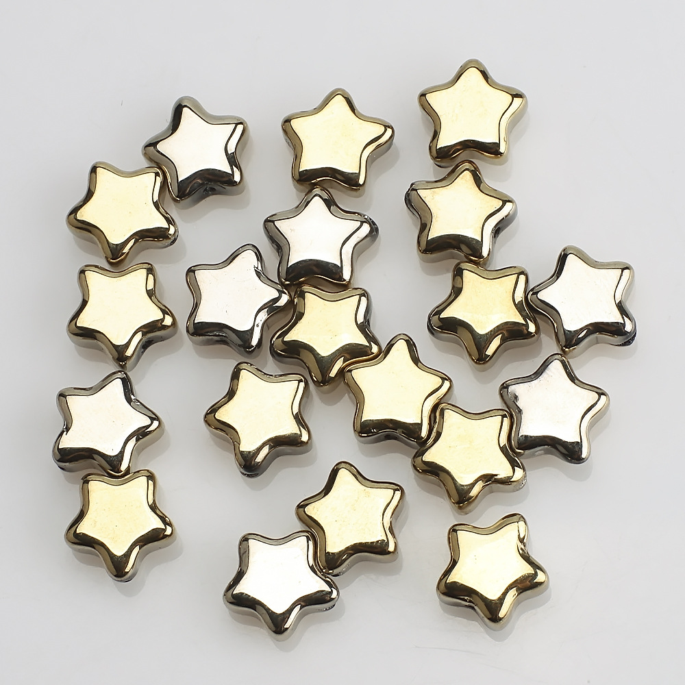 Nuevo colorido estrella de cinco puntas 8MM agujero medio colgante de cristal de bricolaje hecho a mano con cuentas de accesorios de joyería al por mayor image 20