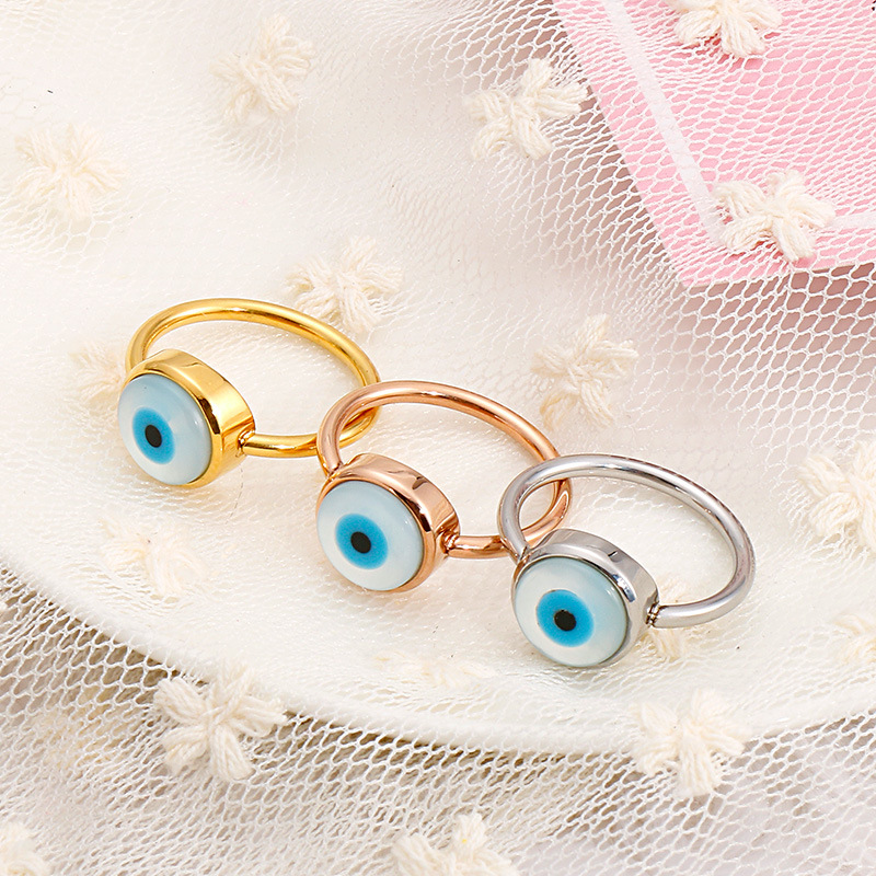 Fashion Devilu0027S Eye Titanium Steel Inlay Opal Bracelets Earrings Necklace