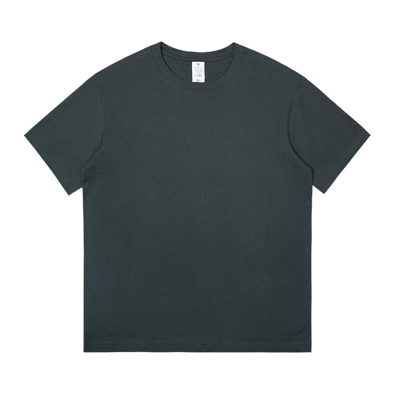 日系重ポンド240グラム純綿半袖tシャツ女性純白厚実丸襟ゆるいtシャツシャツ上着男|undefined