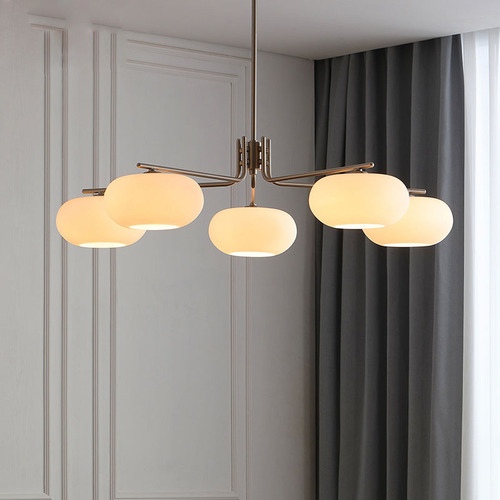 Peach Blossom Living Room Chandelier Scandinavian Designer Bauhaus Medieval Lamp New Design Master Bedroom Xiaohongshu Restaurant Main Light