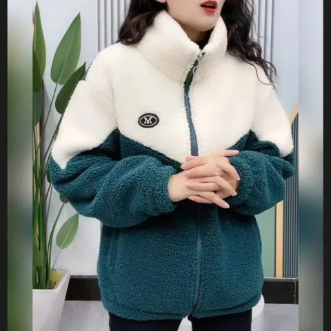 Fashion Warm Casual Mother Coat Winter New Stand Collar Long Sleeve...