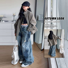 童装春装女童上衣2025春秋季新款儿童百搭休闲风衣外套