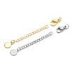 316L stainless steel extension chain+tail brand lobster buckle color 18K gold bracelet necklace extension adjustment chain wholesale