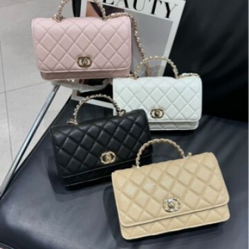 26P New Style Pearl Handle Woc Trendy Crossbody Small Bag Chanel-Style Quilted Chain Small Square Bag Shoulder Bag
