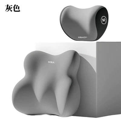 Car Lumbar Support Headrest Office Lumbar Pillow Cushion Pregnancy Back Support Cushion Long-Sitting Essential Chair Lumbar Support Cushion (Waist support) - basic-lumbar-support-space-gray-headrest-lumbar-support
