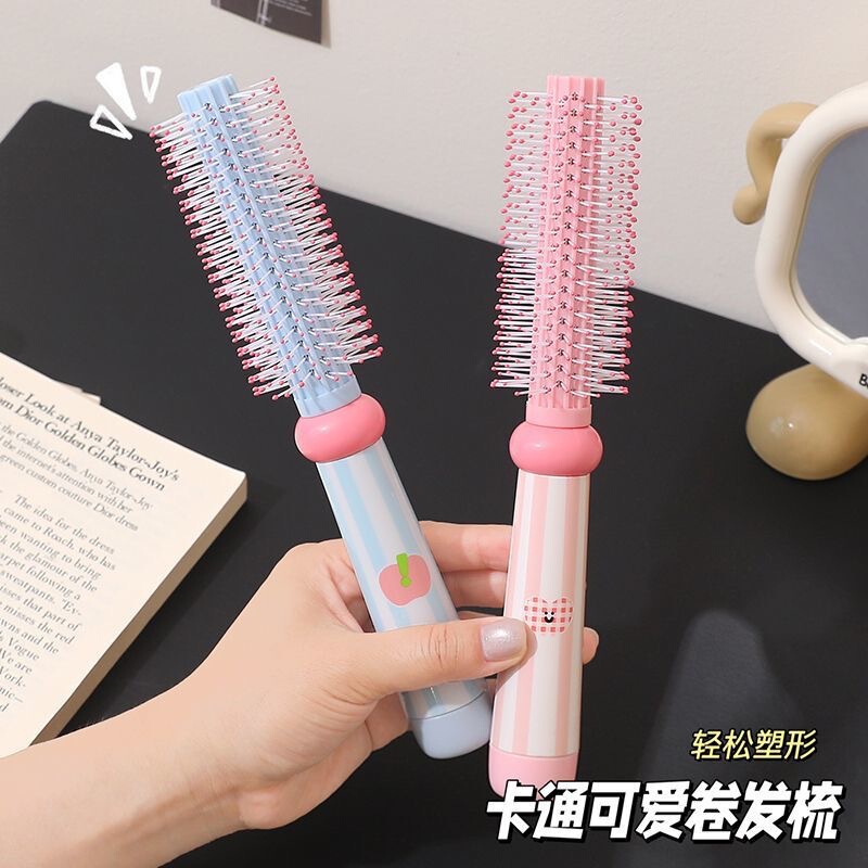 かわいいクリーム風エアクッションコーム、ふわふわ高頭蓋マッサージ頭皮コーム、高価値家庭用カーリングコーム、ストレートヘアコーム|undefined