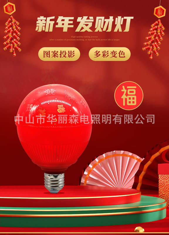 Popular New Year lantern indoor RGB colorful rotating atmosphere Spring Festival lantern LED lucky word fortune lamp Popular New Year lantern indoor RGB colorful rotating atmosphere Spring Festival lantern LED lucky word fortune lamp