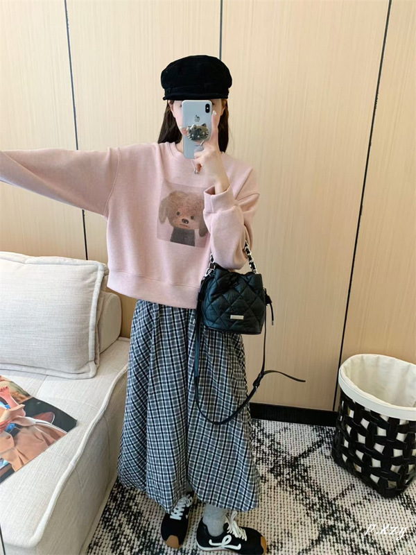021慵懒风圆领卫衣女秋季新款薄款宽松韩版oversize女式上衣bf外|undefined
