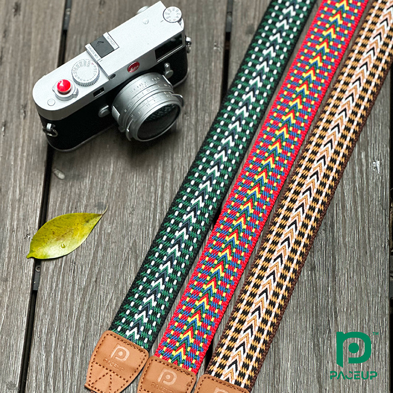 [Cross-border Direct Supply] Embroidery Art Retro Decompression Shoulder Strap SLR Micro Single CCD Camera Strap