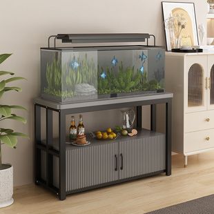 Fish Tank Cabinet Base Cabinet Living Room Fish Tank Rack Load-bearing Base Storage Rack Household Multi-layer Iron Fish Tank Base with Cabinet