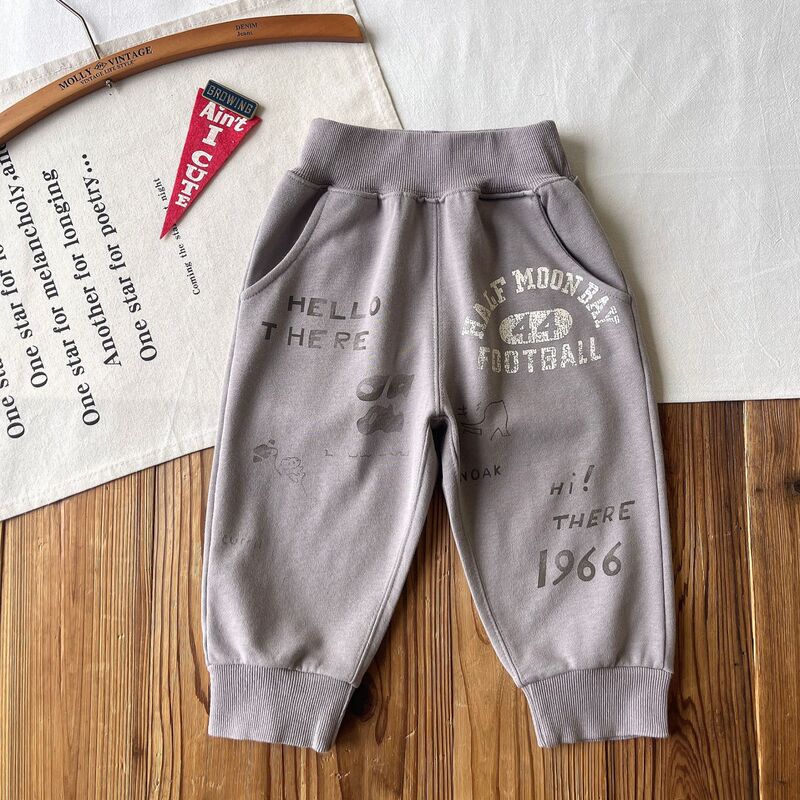 【現物】日系子供服中古DD春夏子供英語プリント衛ズボン|undefined