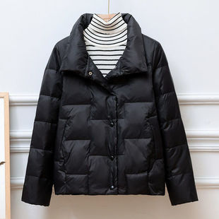 Lightweight Cotton Coat for Women 2023 Autumn and Winter New Korean Style Literary Baseball Uniform Thin Cotton Coat Women's Stand-Up Collar Cotton Coat Yiling