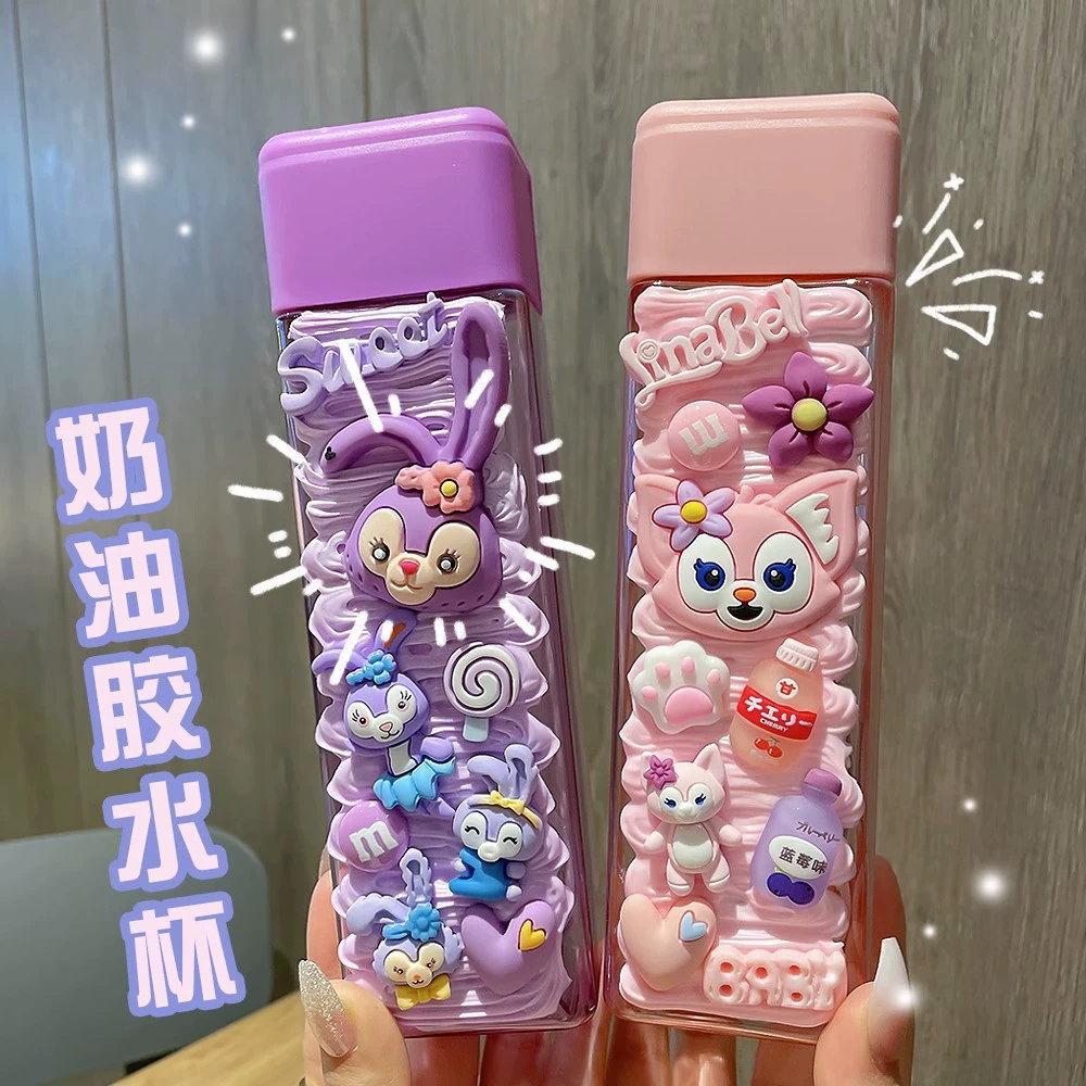 Крем-клей DIY стакан для воды для детей с высокой стоимостью большой емкости стакан для воды портативный ручной работы модная прозрачная чашка