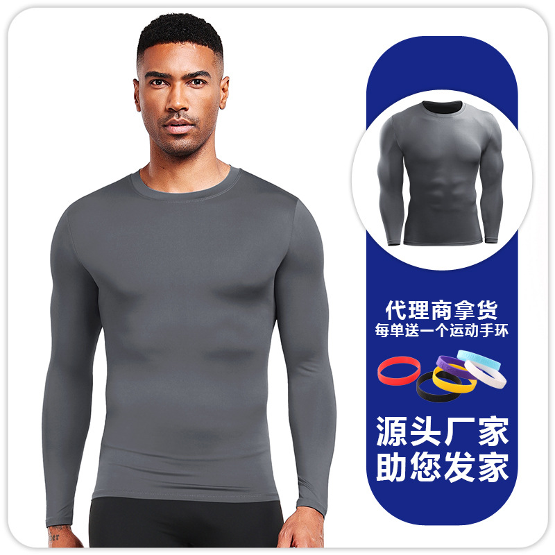 Ropa interior térmica para hombre otoño e invierno, ropa deportiva de fitness cálido, baloncesto de secado rápido y transpirable, maratón profesional