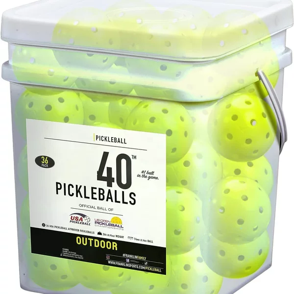 Amazon Bucket-Packed Outdoor Ball 40-Hole High-Elastic Perforated Pickleball Ball Outdoor Sports Pickleball