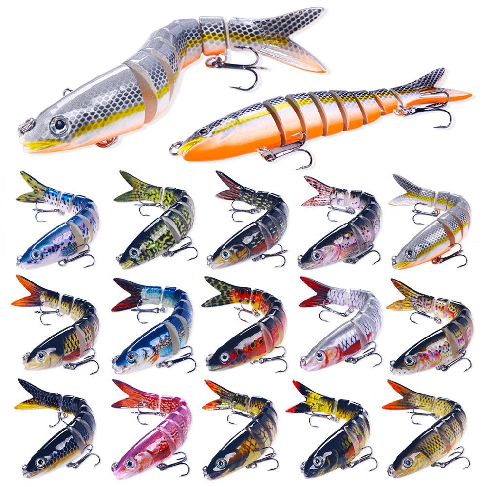 Nuevo Luya cebo multi-Sección de pescado 16 colores 13cm 18g biónico multi-Sección de cebo duro Comercio exterior Luya pesca cebo falso