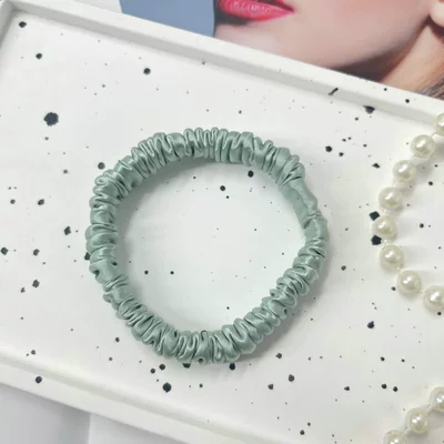 Hair Rope Mulberry Silk Ponytail | Saç üçün rezinlər - mint-green