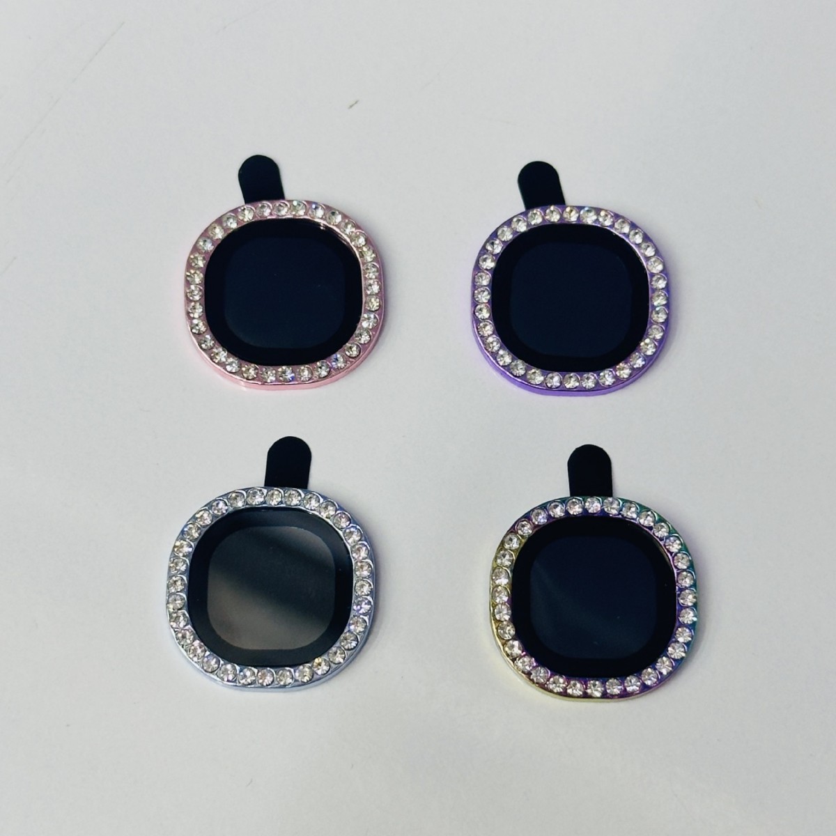 Aplicable a la película protectora de la cámara VIVOY19SPRO, vidrio de marco exterior incrustado con diamantes, película de cabeza de lente de ojo de halcón perforada de punto Y29