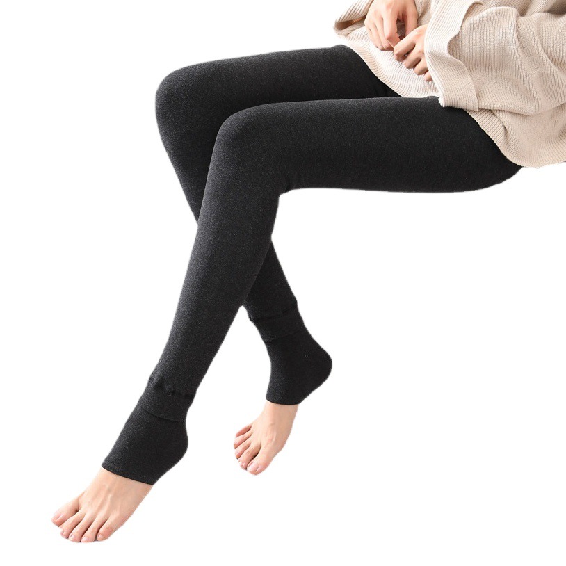 Winter high waist 500g colorful cotton pants plus velvet padded leggings women's warm pants large size plus fat one pants