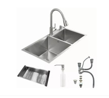 Household kitchen stainless steel sink embedded double slot Household kitchen stainless steel sink embedded double slot