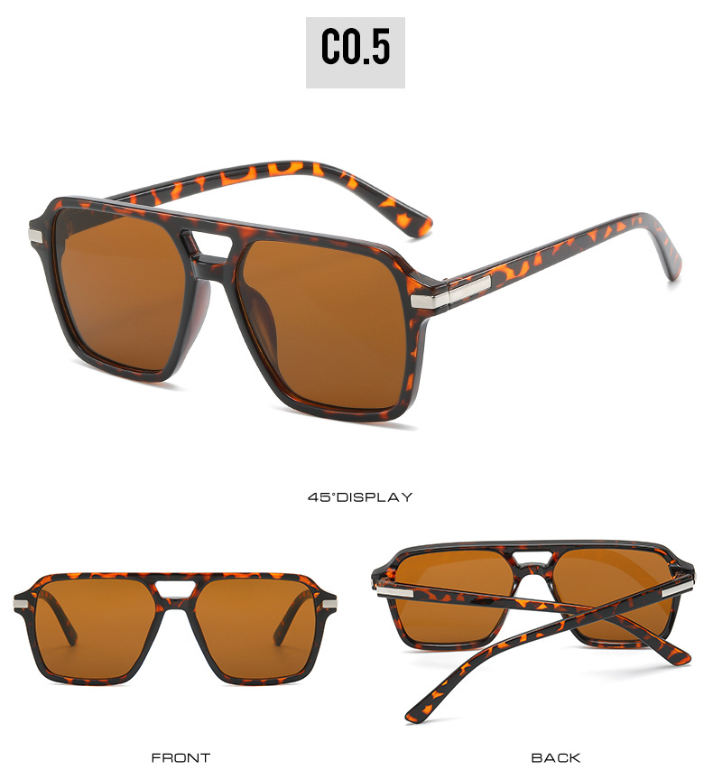 45g Weight Full Frame Glasses Structure Sunglasses Classification Streetwear Solid Color Ac UV400 Protection Square Full Frame Women's Sunglasses