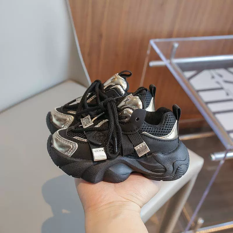 2024 весенне-Осенняя обувь для пап модная дышащая детская обувь для мальчиков и девочек модные кроссовки Нескользящая дышащая обувь для малышей