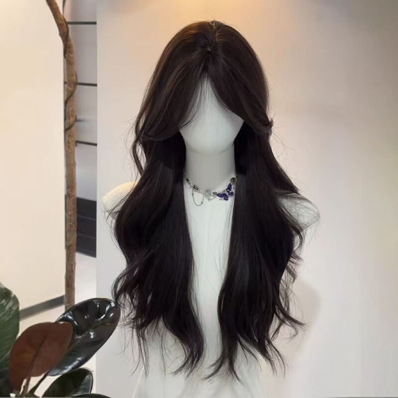 Kony Wig Full Headpiece for Women, Summer Thin Style, Sixth Generation, Natural Front Parting, Full Headpiece Style, Large Wavy Curls