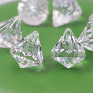 带孔塑料亚克力钻石灯饰配饰配件DIY挂饰防水滴散珠