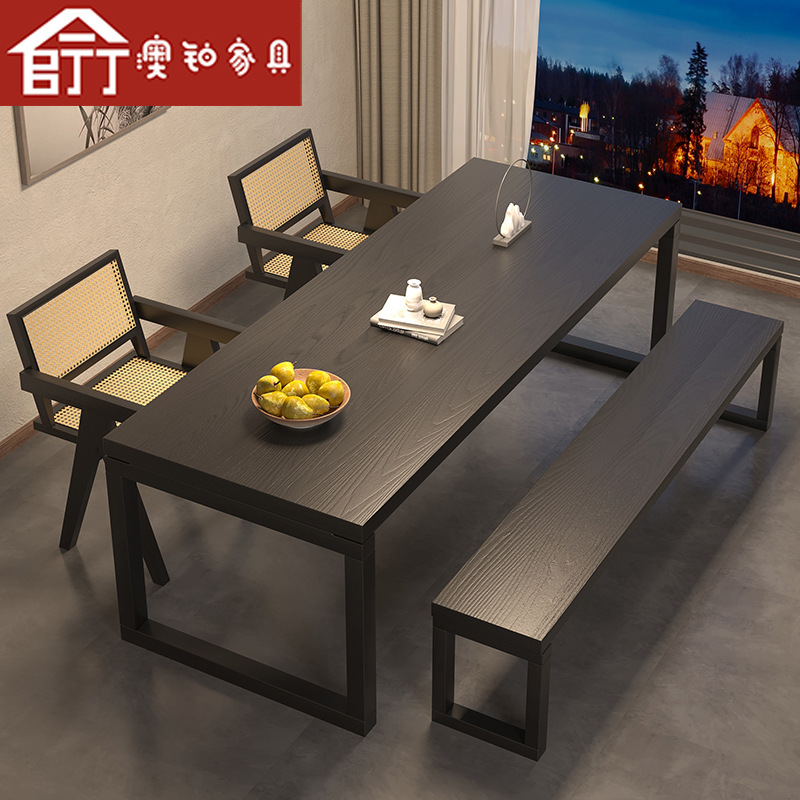 Austrian-style solid wood dining table and chairs, household high-end dining table, ash wood large board table, dining table, wholesale