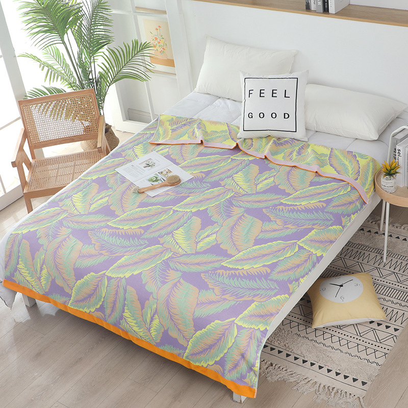 Purple iris cover blanket one piece / 150*200CM