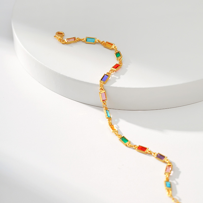 Fashion Geometric Copper Plating Zircon Bracelets 1 Piece