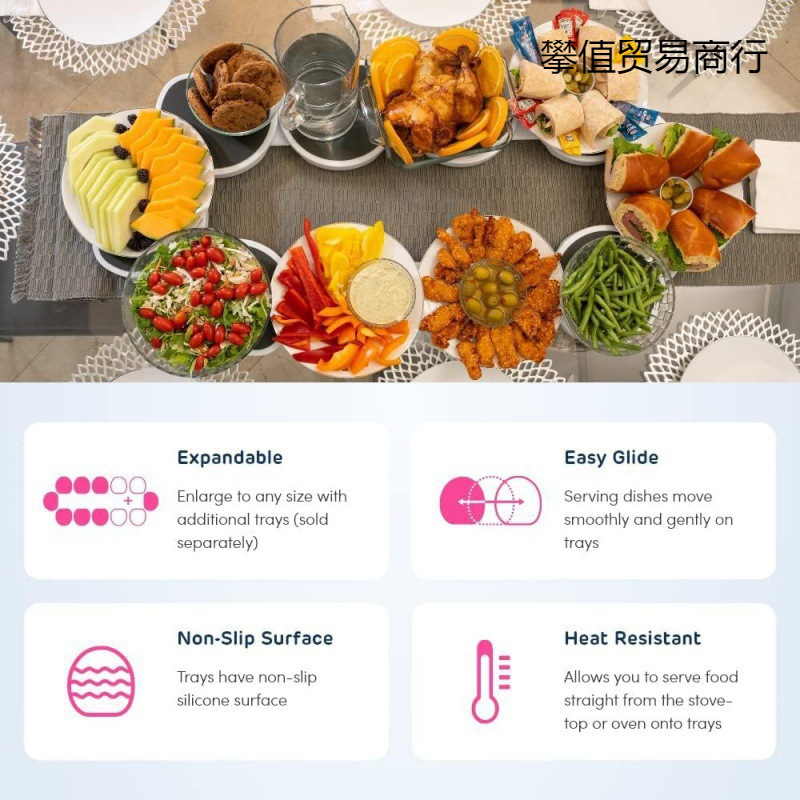 Popular Thelazy Susan Revolution Dining Table Rotating Tray Portable Meal Tray