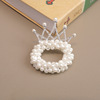 Children's tiara for princess from pearl, hair rope, flowered