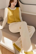 小香风拼接针织套装2025新款女装秋冬穿搭一整套轻奢高级感女人味