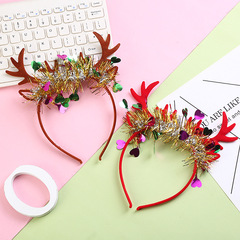 Christmas performance activity reindeer headband cute sweet deer antler hair tie for women children adults hair accessories wholesale