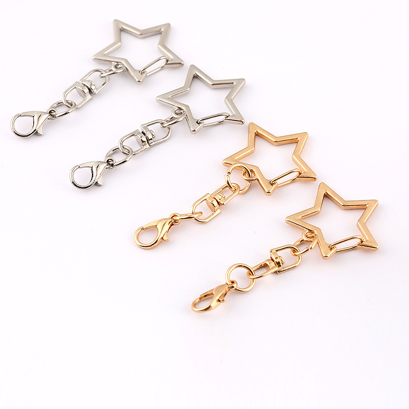 Five-Pointed Star Clasp DIY Jewelry Accessories Lobster Clasp Keychain Star Clasp Doll Toy Bead Keychain