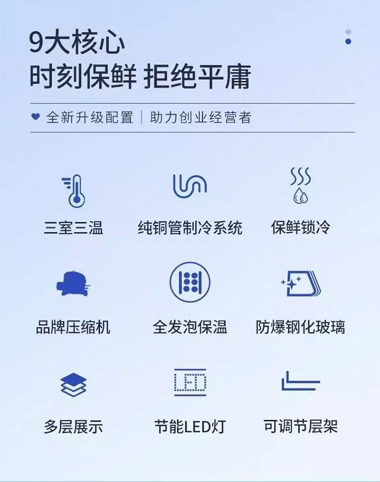 Витрина охлаждаемая многоуровневая Yaohang для морепродуктов и барбекю